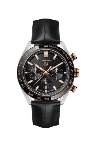 TAG Heuer Carrera Calibre Heuer 02 44 Stainless Steel / Rose Gold / Black